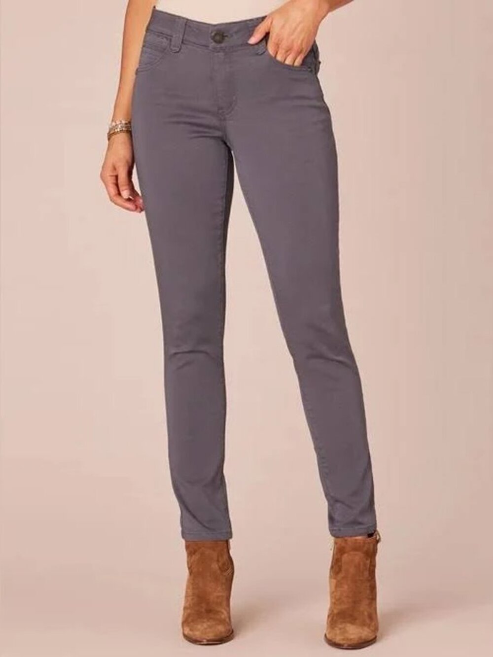 Democracy "Ab"solution skinny pant - size 10 gray